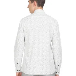 Arrow New York White Cotton Slim Fit Printed Shirts image 2