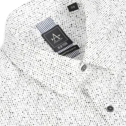 Arrow New York White Cotton Slim Fit Printed Shirts image 4