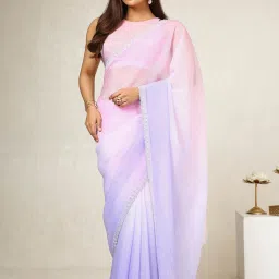 Soch Lavender & Pink Ombre Saree image 1