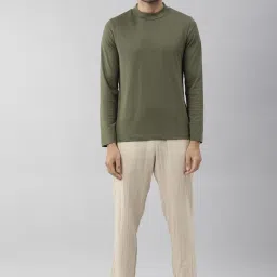 Rare Rabbit Green Cotton Slim Fit Solid T-Shirt image 1