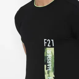 Forever 21 Black Regular Fit Printed T-Shirt image 4