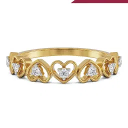 EMORI 18k Yellow Gold Lab Grown Diamond Heart-Shaped Ring for Women image 1