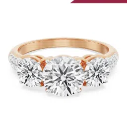 EMORI 18k Yellow Gold Lab Grown Diamond Minimal Ring for Women image 1