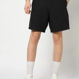 GAP Black Regular Fit Solid Shorts image 1