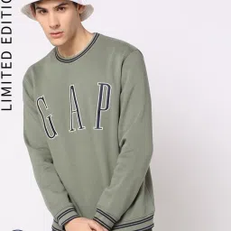 GAP Green Cotton Regular Fit Printed Sweatshirt image 1