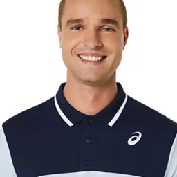 Asics Sky Blue & Navy Regular Fit Sports T-Shirt image 4