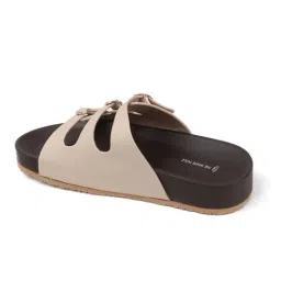 The White Pole Women's Cream Casual Sandals image 5