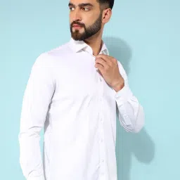 Crimsoune Club White Cotton Slim Fit Shirt image 1