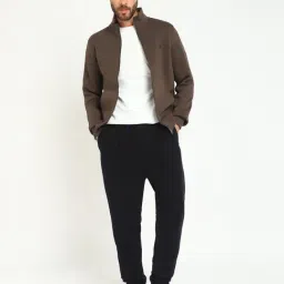 Guess Brown Regular Fit Solid Sweatshirt image 5