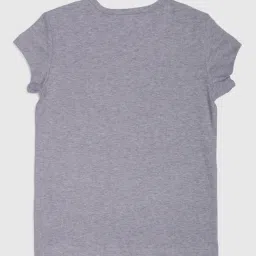 United Colors of Benetton Kids Grey Cotton Printed T-Shirt image 2