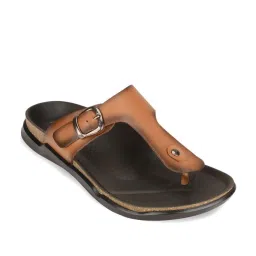 Regal Men's Tan T-Strap Sandals image 2