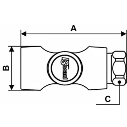 PREVOST Composite Body Male Safety Quick Connect Coupling, G 3/8 Male Threaded, ASI 061152CP image 4