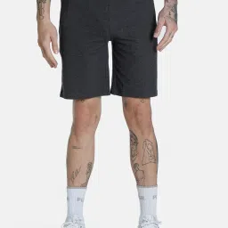 Puma Essentials Grey Cotton Regular Fit Shorts image 1