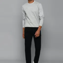 Allen Solly Grey Cotton Regular Fit Texture Sweatshirts image 5