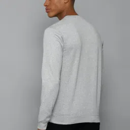 Allen Solly Grey Cotton Regular Fit Texture Sweatshirts image 2