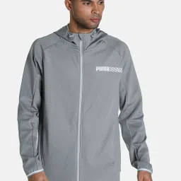 Puma Grey Regular Fit Hooded Jacket image 1