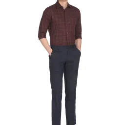 Arrow Brown Cotton Regular Fit Checks Shirts image 5