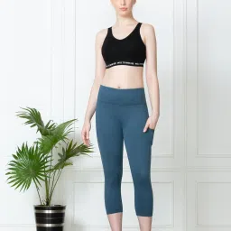 Van Heusen Blue Mid Rise Capris image 1