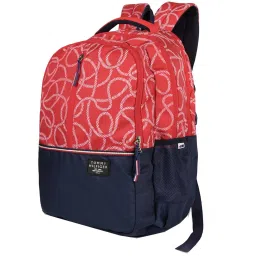 Tommy Hilfiger 42 Ltrs Red & Navy Large Laptop Backpack with Pouch image 5