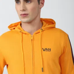 Van Heusen Yellow Regular Fit Hooded Sweatshirts image 4