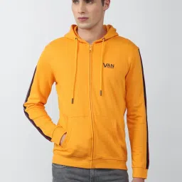 Van Heusen Yellow Regular Fit Hooded Sweatshirts image 1