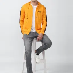 Van Heusen Yellow Regular Fit Hooded Sweatshirts image 5