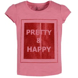 Plum Tree Kids Pink & White Embellished T-Shirt (Pack Of 2) image 3