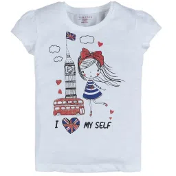 Plum Tree Kids Pink & White Embellished T-Shirt (Pack Of 2) image 4