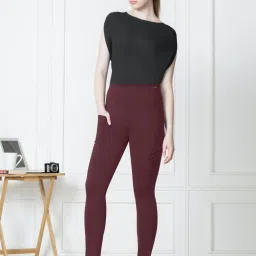 Van Heusen Red Mid Rise Treggings image 3