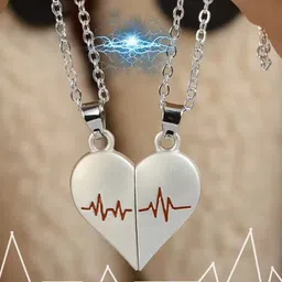 The Roadster Lifestyle Co. Men Rhodium-Plated Heart ShapedPendant-picture-27