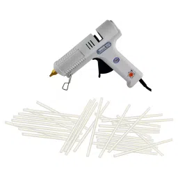 Fadman 150 W Hot Melt Mini Glue Gun with 30 Sticks Adjustable Temperature White 11 mm Stick Dia., 150W-(WHITEMAXFADMAN)-30ST-picture-35