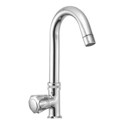 Jabra Swan Neck Tap (L) Sleek Series Brass Chrome Finish Deck Mount Silver-image-79