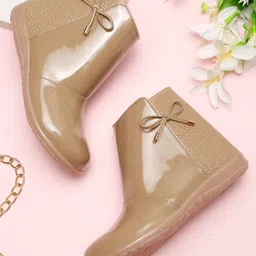 Tiny Bugs Animal Designed Ankle Length Boots - Beige-picture-20