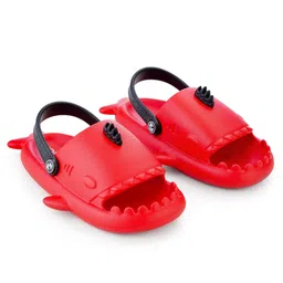 HOPPA SWEDEN Fish Designed Slingback Clogs - Red & Black-picture-23