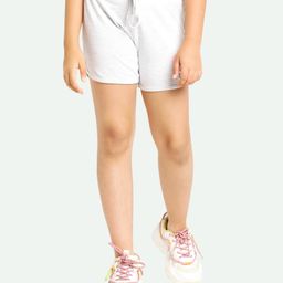 Ariel Cotton Knit Heart Printed Shorts - Grey-picture-26