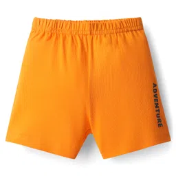 Babyhug 100% cotton Sleeveless Vests With Dino Print & Text Printed Shorts - Light Blue & Orange image 4