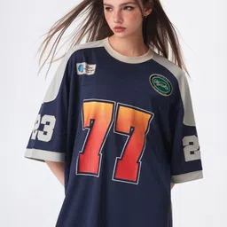 KPOP Women Printed Drop-Shoulder Sleeves Applique T-shirt-picture-14