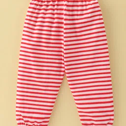 Mini Donuts 100% Cotton Interlock Knit Full Length Striped Lounge Pants with Bird Print Pack of 3 - Multicolour image 5