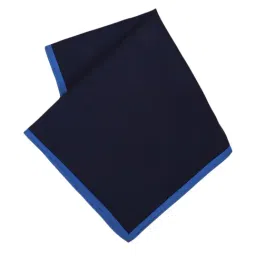 Louis Philippe Navy Solid Pocket Square-image-0