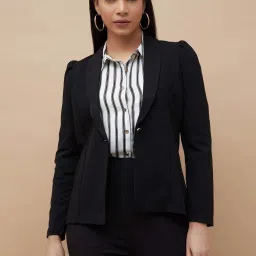 Code By Lifestyle Black Regular Fit Blazer image 1