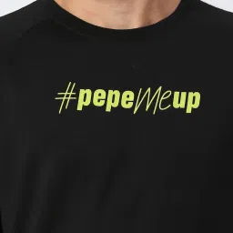 Pepe Jeans Black Slim Fit Printed Sweatshirt image 4