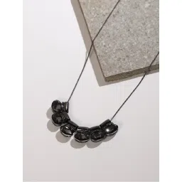 Sohi Women's Mystical Allure Collar Necklace - Charcoal Black image 1