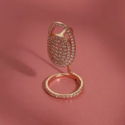 Sohi Gold-Plated Statement Finger Ring image 1