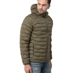 Woodland Olive Polyester Hooded Jacket image 3