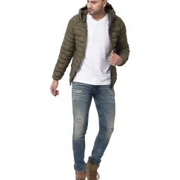 Woodland Olive Polyester Hooded Jacket image 5