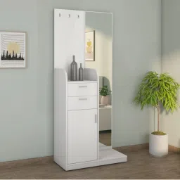 Nilkamal Max Frosty White Engineered Wood Dressing Table image 1