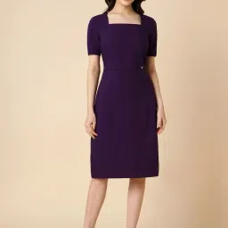 Allen Solly Purple A-Line Formal Dress image 1