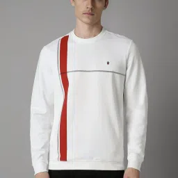 Louis Philippe White Regular Fit Sweatshirt image 1