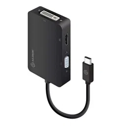 Alogic 3-in-1 USB-C to HDMI DVI VGA Adapter (Black) image 1