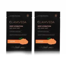 Glamveda Caviar Rejuvenating Korean Sheet Mask Pack of 2 - 50 gm-picture-11